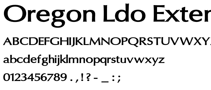 Oregon LDO Extended Bold font